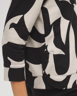 Hot Abstract Polished Collar Top Tops