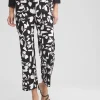 Fashion Abstract Print Trapunto Cropped Pants Pants