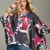 Flash Sale Animal Border Trim Button Poncho Tops | Ponchos & Ruanas