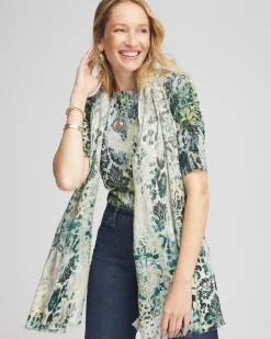 Shop Animal Mixed Print Scarf Scarves