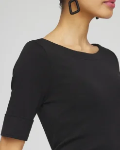Discount Bateau Neck Tee Tops