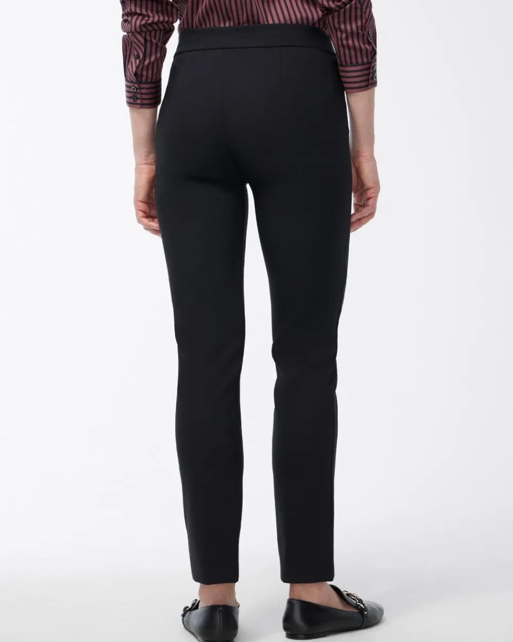 Online Bi-Stretch Front Seam Slit Ankle Pants Pants