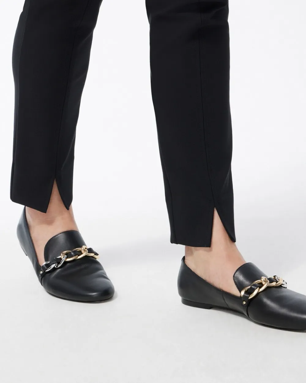 Online Bi-Stretch Front Seam Slit Ankle Pants Pants