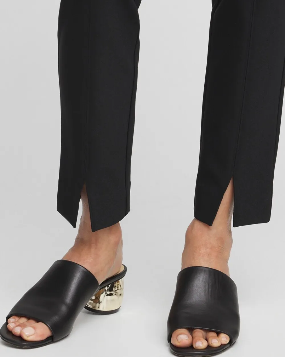 Sale Bi-Stretch Front Seam Slit Ankle Pants Pants