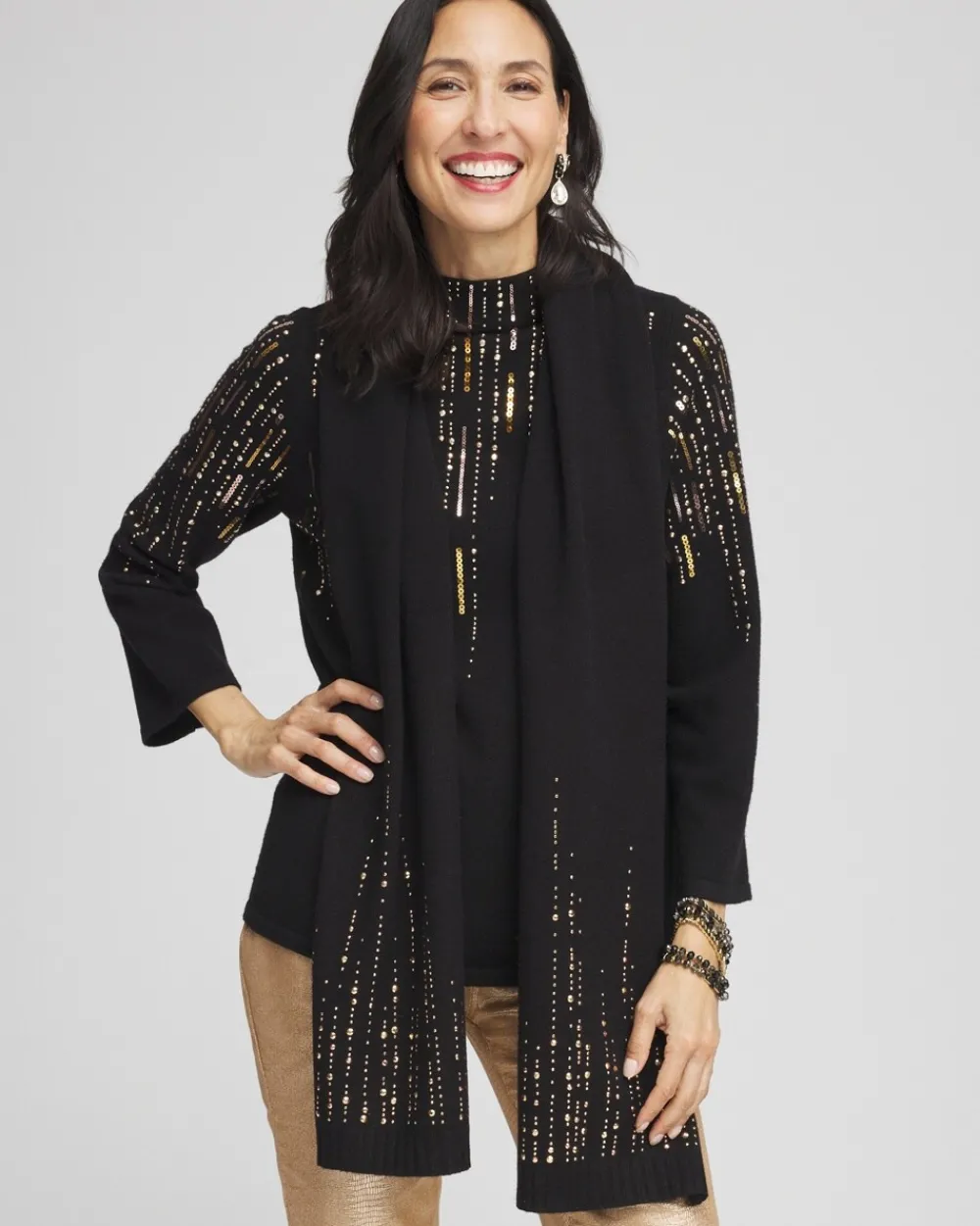 New Embellished Scarf Cold Weather Accessories | Scarves