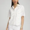 Flash Sale Black Label™ Lace Button Up Top Tops