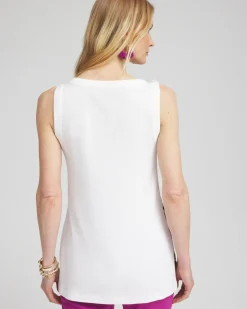 Hot Blooms Button Detail Tunic Tops
