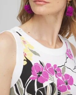 Hot Blooms Button Detail Tunic Tops