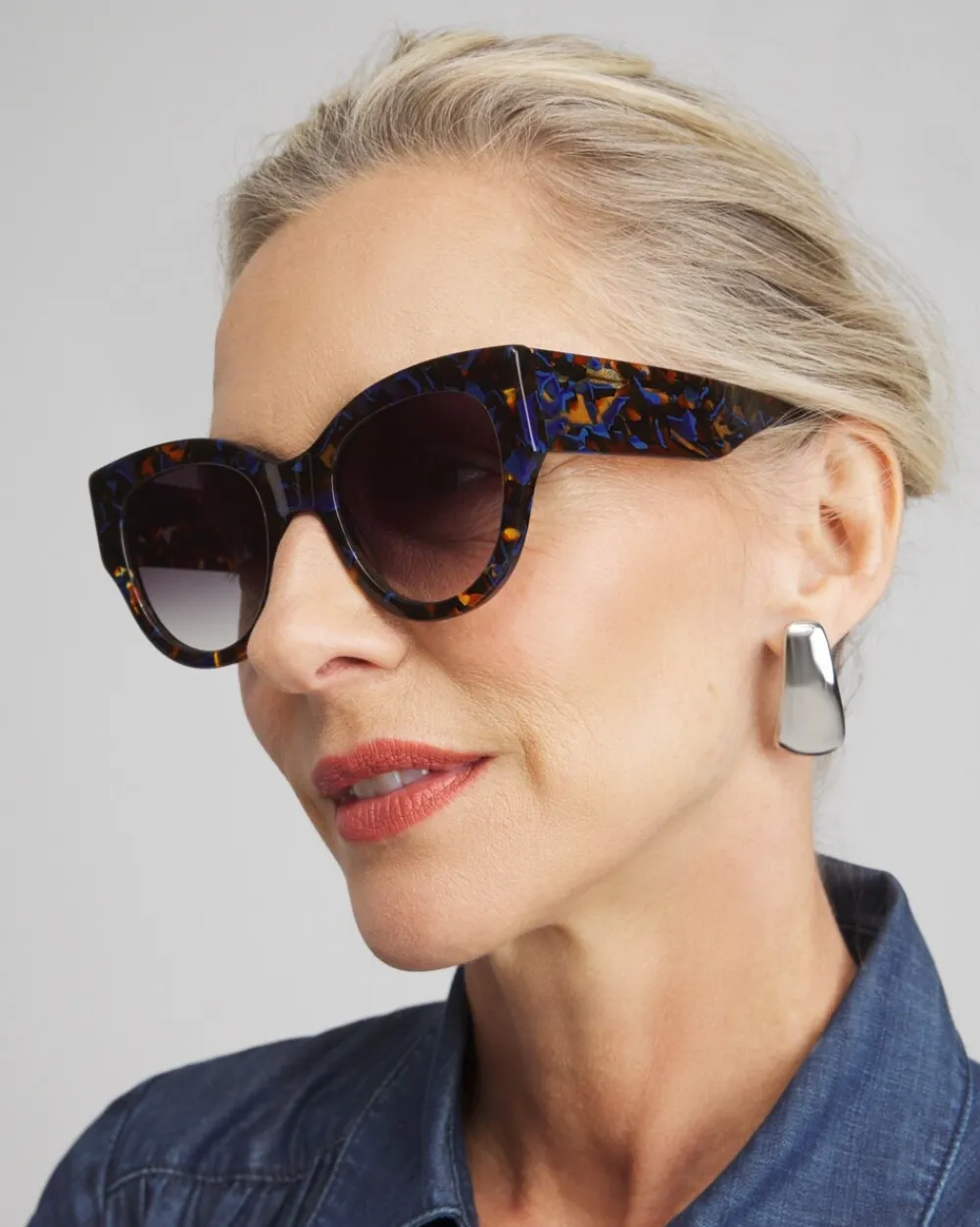 Fashion Faux Tort Cateye Sunglasses Eyewear