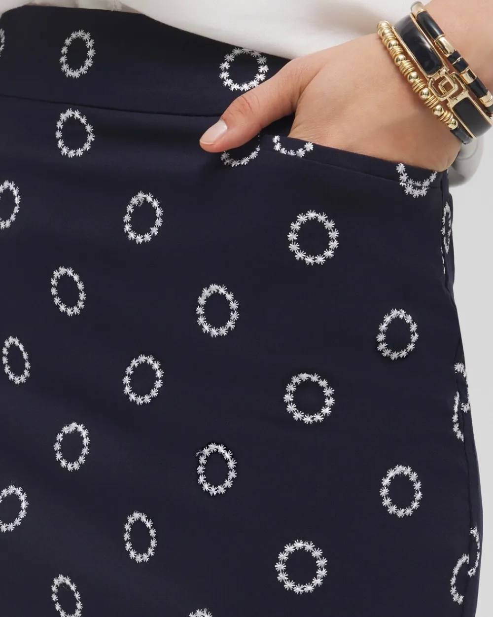 Best Sale Brigitte Embroidered Skort Pants