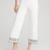 Discount Brigitte Embroidered Wide Leg Cropped Pants Pants