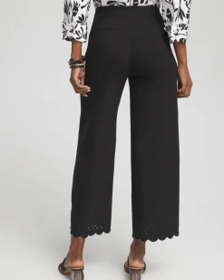 Discount Brigitte Embroidered Wide Leg Cropped Pants Pants