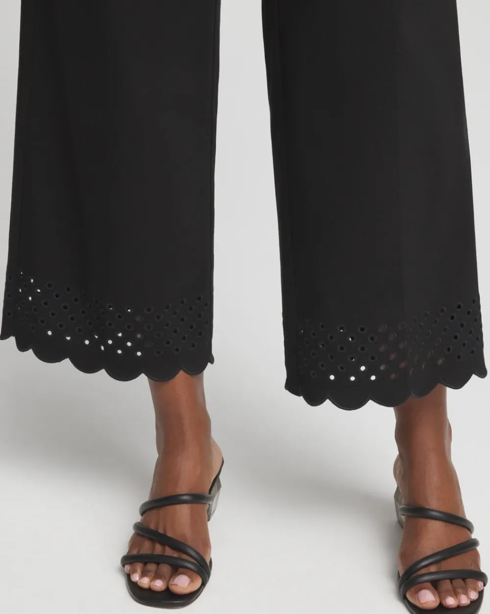 Discount Brigitte Embroidered Wide Leg Cropped Pants Pants