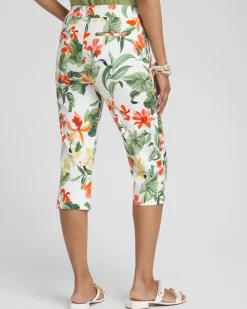 Best Sale Brigitte Orchid Print Capris Pants