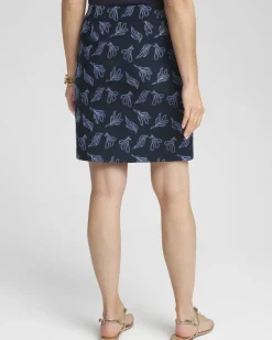 Discount Brigitte Pull-On Embroidered Leaves Skort Pants