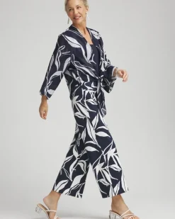 Shop Brigitte Swirl Wide Leg Cropped Pants Pants