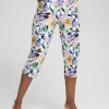 Hot Brigitte Tropical Print Capris Pants