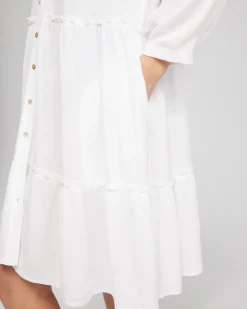 Store Button Front Swim Coverup Swim