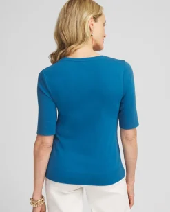 Shop Caviar Bead Elbow Sleeve Tee Tops