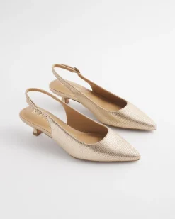 Shop Celeste Reptile Slingback Heels Shoes