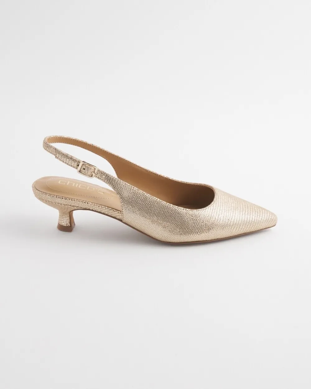Shop Celeste Reptile Slingback Heels Shoes