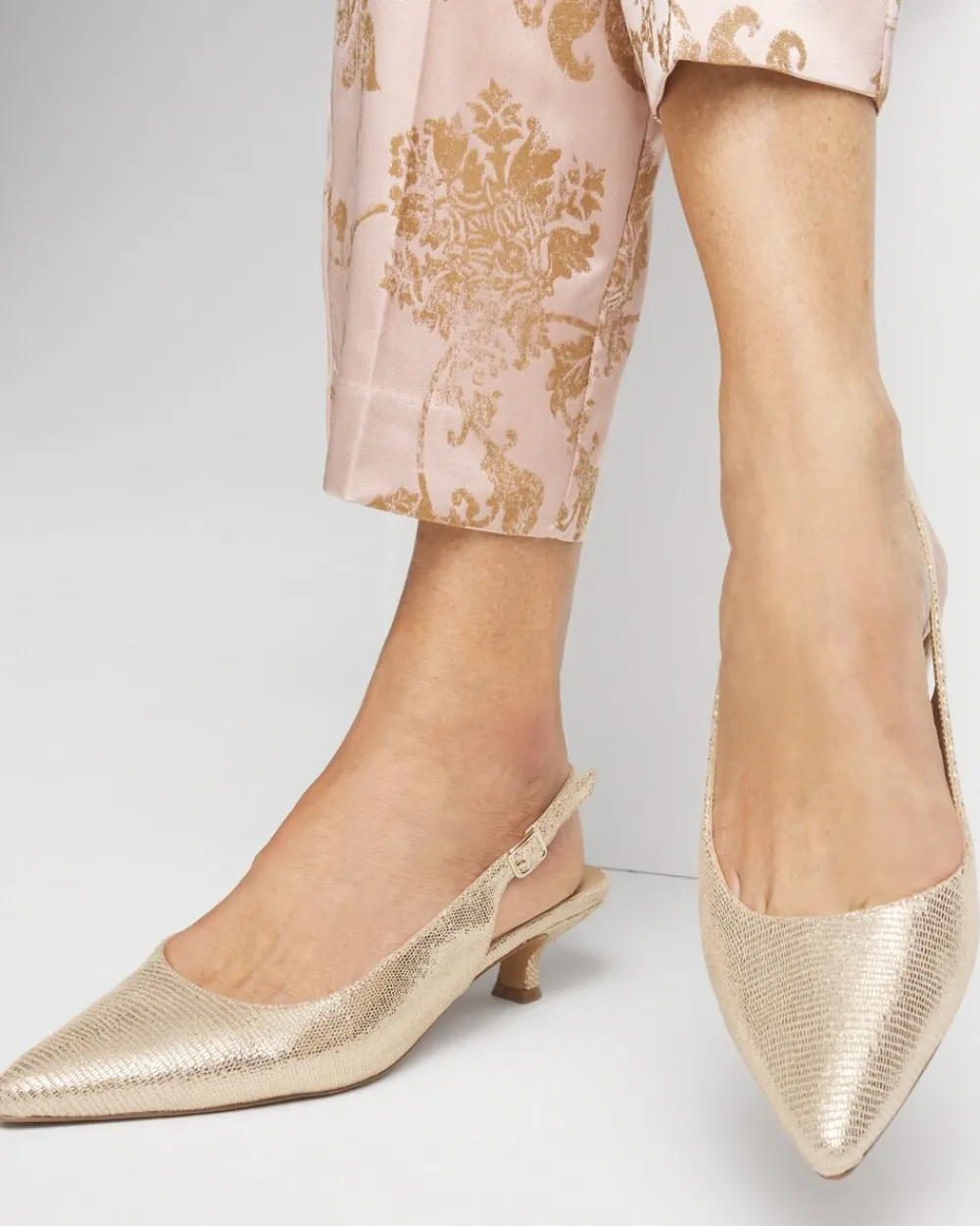 Shop Celeste Reptile Slingback Heels Shoes