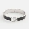 Flash Sale Click Black & Silver Bangle Bracelet Bracelet Stacking