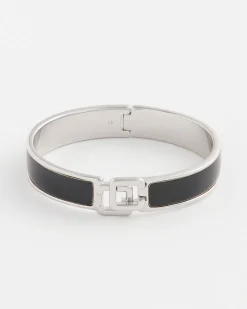 Flash Sale Click Black & Silver Bangle Bracelet Bracelet Stacking