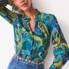 Best Sale Chiffon Clip Dot Swirl Print Blouse Tops | Blouses & Shirts