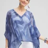 Shop Chiffon Cool Abstract Poncho Tops