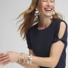 Fashion Cold Shoulder Tee Tops