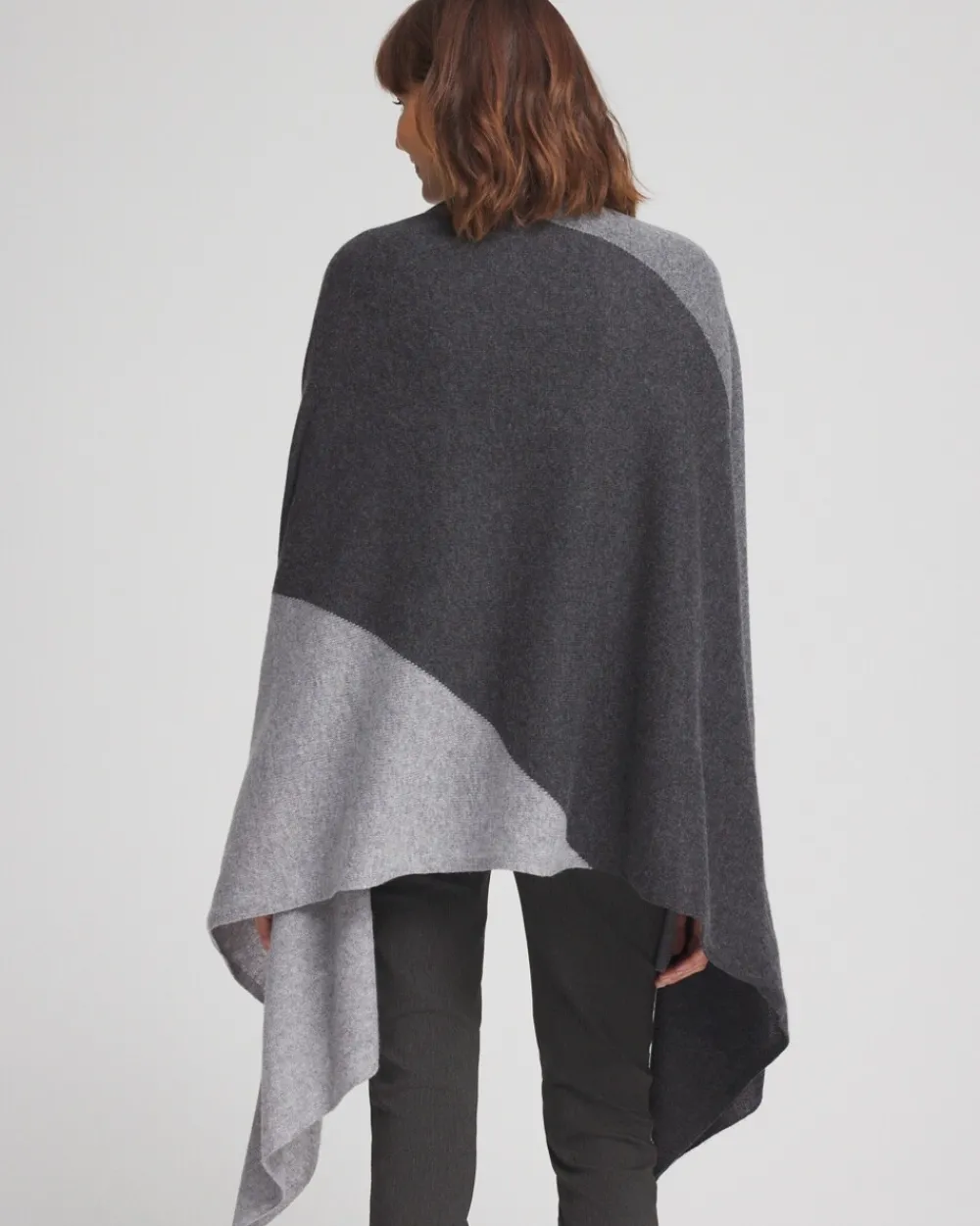 Cheap Colorblock Cashmere Wrap Ponchos & Ruanas | Cold Weather Accessories