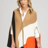 Fashion Colorblock Sweater Cape Tops | Ponchos & Ruanas