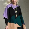 Best Colorblock Sweater Ruana Tops | Ponchos & Ruanas