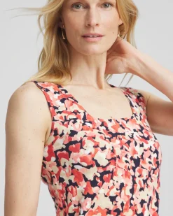 Store Contour Cotton™ Abstract Square Neck Tank Tops