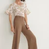 Online Cotton Sateen Cropped Pants Pants