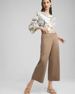 Online Cotton Sateen Cropped Pants Pants