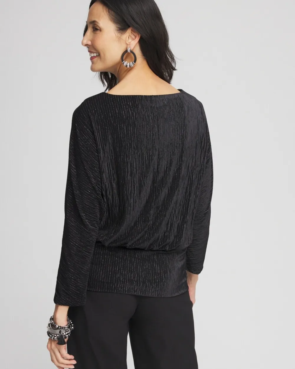 Discount Crinkle Velvet Banded Hem Top Tops | Tees