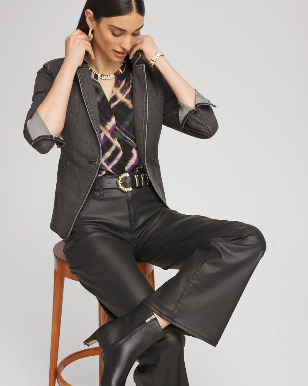 Online Denim Blazer Jackets & Coats | Matching Sets