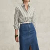 Clearance Denim Midi Skirt Skirts