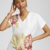 Flash Sale Dolman Foil Leaf Print Tee Tops