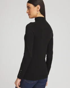 Flash Sale Ecovero™ Button Cuff Turtleneck Sweater Sweaters