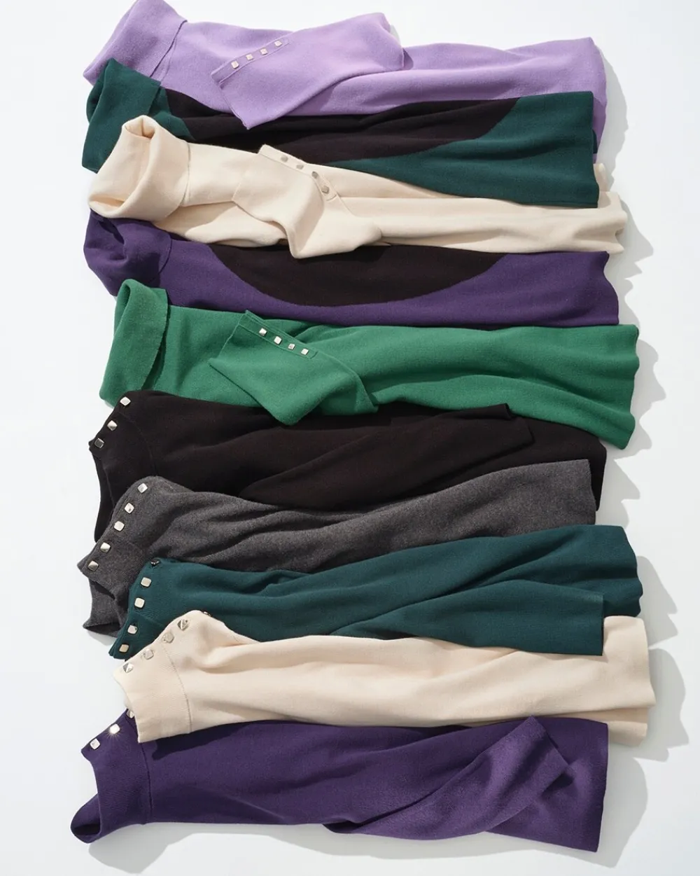 Flash Sale Ecovero™ Button Mock Neck Sweater Sweaters