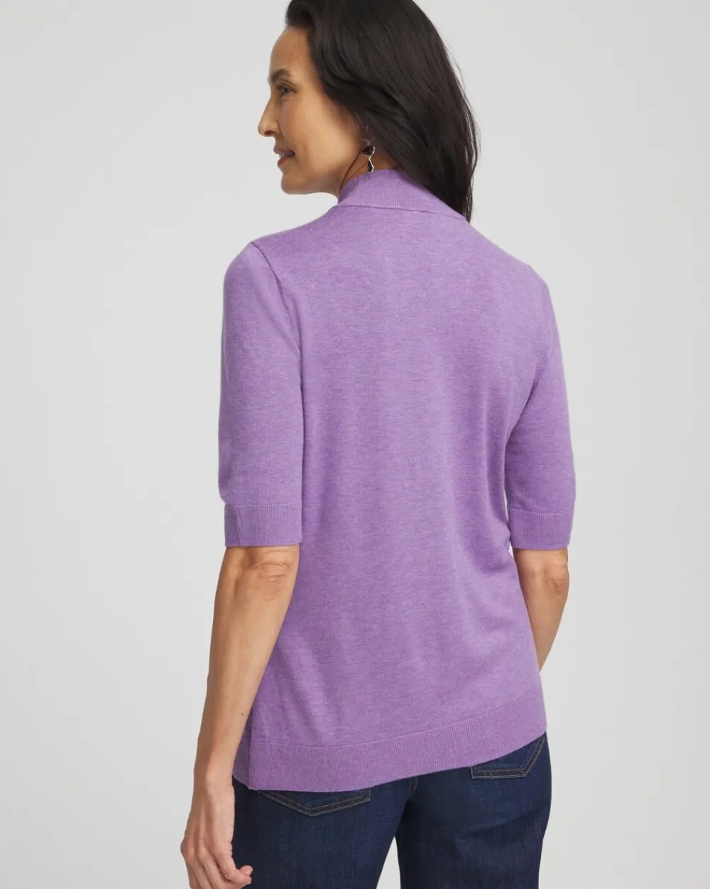 New Elbow Sleeve Mock Neck Sweater Sweaters