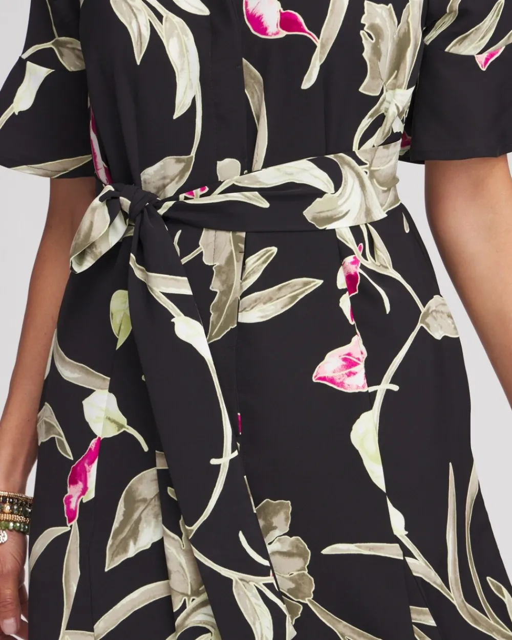 Online Elbow-sleeve Tiered Maxi Dress Dresses