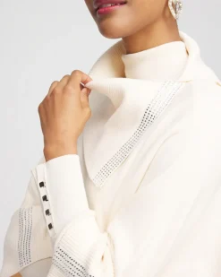 Best Sale Embellished Cashmere Blend Poncho Ponchos & Ruanas | Cold Weather Accessories