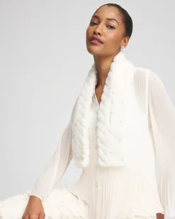Cheap Embellished Faux Fur Scarf Cold Weather Accessories | Scarves