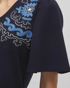 Sale Embellished Flutter Sleeve Tee Tops