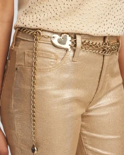 Flash Sale Embellished Heart Chain Belt Belts