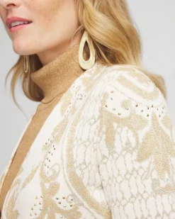 Flash Sale Embellished Jacquard Cardigan Sweaters